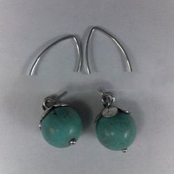 EHFMN11 - SS Teardrop Ear Wire with Turquoise