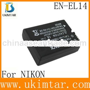 fully decoded replacement camera battery for Nikon EN-EL14 with high quality factory supply