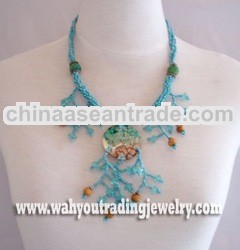 glass beads necklace