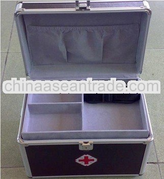 functional silver first-aid Aluminum Alumiinum tool case