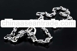 925 Sterling Silver Jewelry Wallet Chain Skull