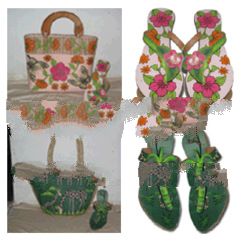 Hand Painting Sandal & Bag