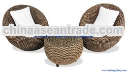 Rattan Hyacinth Aggs Terrace Set
