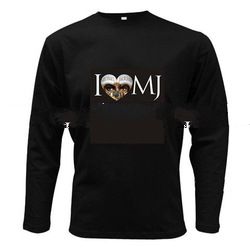 I Love MJ Women Black Long Sleeve Shirt