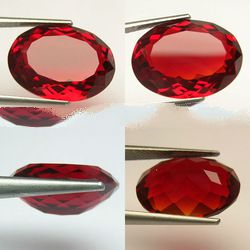 11 cts Huge Oval (18x13 mm) Lab Simulated Red Ruby AAA