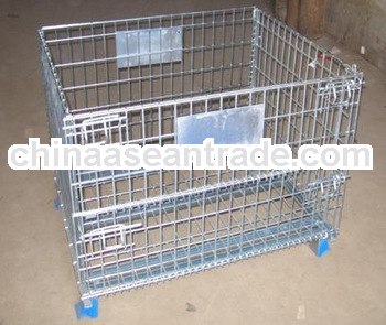 galvanized folding wire mesh container