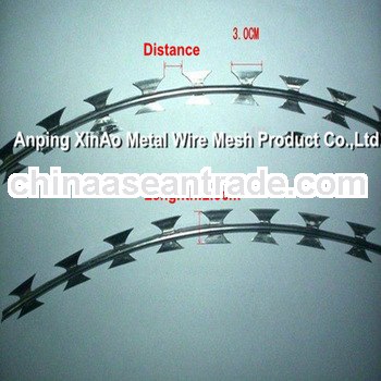 galvanized twisted fence wire/ razor blade barbed wire