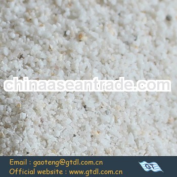 gaoteng pure white silica sand price (SiO2>99.31%)