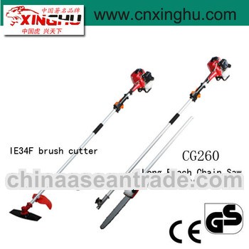 gasoline grass trimmer 25.4cc long pole hedge trimmer