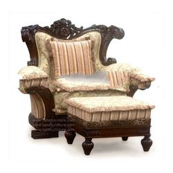 Baroque Sofa with Stool