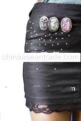 Tri Crystal Mini Skirt