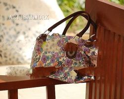 tote bag,cotton linen bag,lady bag,floral bag