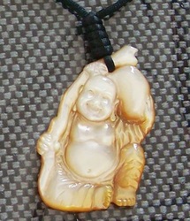 shell carving with budha art