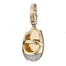 Girl pendent 18K gold and diamond F IF 3EX GIA