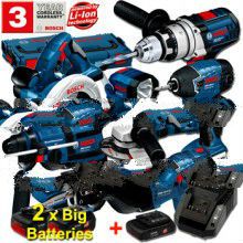Bosch 18V Lithium-Ion 7Pce Cordless Combination Kit