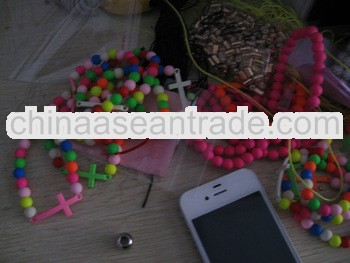 glass rubber christian bracelet bulk factory