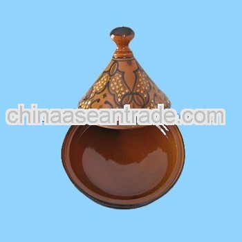 glazed terracotta cooking tagine stove