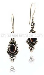 Sterling Silver Earring E.070 Garnet