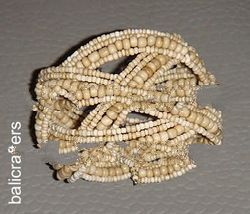 Weaving clip-on beaded bracelet