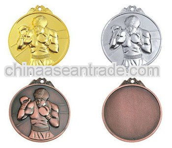 gold / nickel / bronze custom boxing sport award metal medal medallion