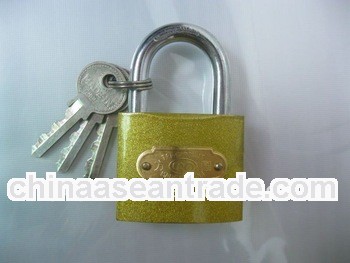 gold plated iron padlock