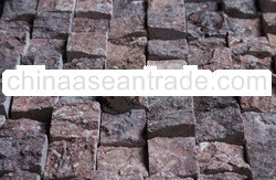 cubical red marble