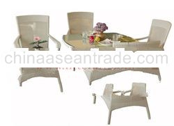 pvc rattan coffee table