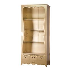 Gold Leaf Open Bookcase Tall with 3 Drawers