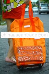 Shopping bag trolley