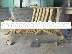 Wheelled Teak Lounger Direct Manufacturer Price Offer