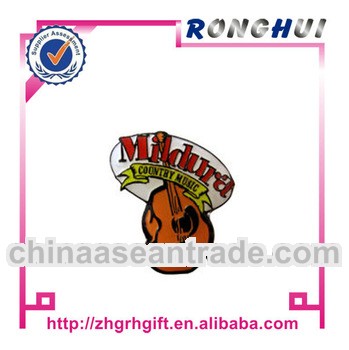 guitar/engraved/soft enamel/metal pin badge making