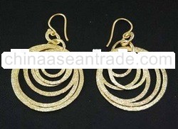 Brass Earrings Solid Metal