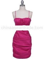 Pink Satin Evening Dress