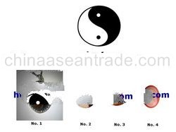 Yin Yang from Agate Stone and Fossil Stone