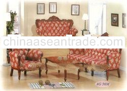 Teak Sofa Set Classic Design Kembang Mayang 3 Indoor Furniture.