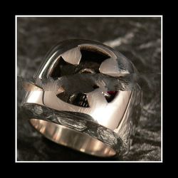 Silver Jewelry Skull Cross Ring