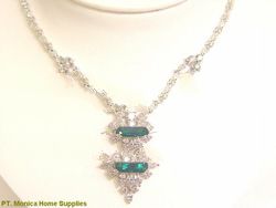 Emerald 23.08cttw Diamond Necklace Platinum