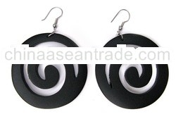 Balinese Painted Wooden Earring