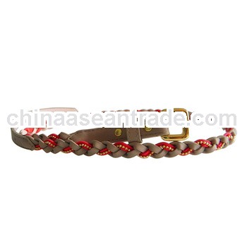 handmade sashes braided belt pu beads belts