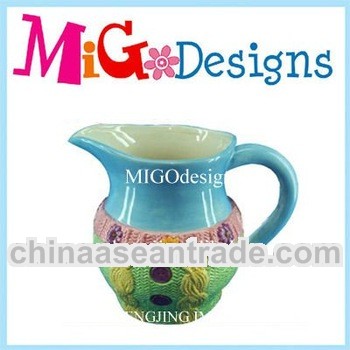 handpainted large Easter gift ceramic milk pot