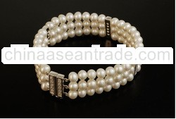 925 STERLING SILVER JEWELRY PEARL BRACELET