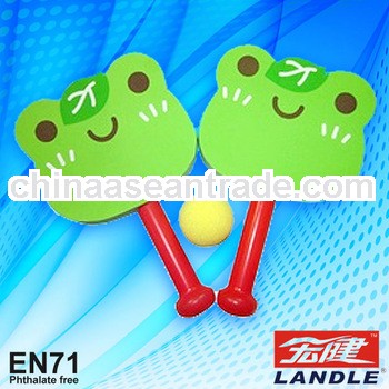 heat transfer printing plastic wooden beach paddle ball set