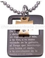 Black Titanium Pendant w / Cross