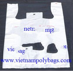 TS_103 T-shirt poly plastic shopping bag made in 