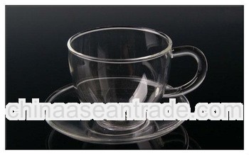 high borosilicate clear glass cup for daily tea or drinking water