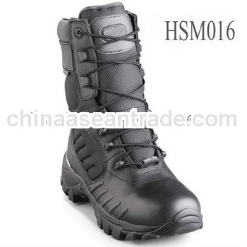 high market mens black 8 inch Italian military boots quick response