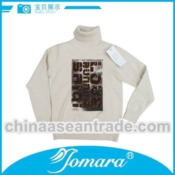 high neck children cotton sweater for winter