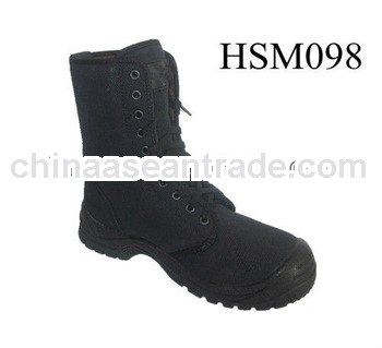 high performance black lace to toe force breathable canvas military patrol boots