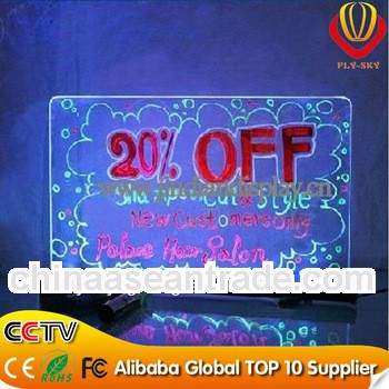 high quality and Low price LED neondesktop writing Board 12"*16" CE Certificate factory di