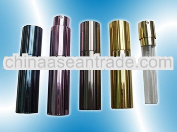 high quality cosmetic packaging metal perfume spray bottle